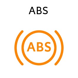 "נורית האזהרה מערכת ABS מצביעה על תקלה ב:* מערכת למניעת נעילת גלגלים בזמן בלימת חירום*מערכת עזר בלימה"